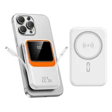 Power Bank 10000mah Carregador Portátil Super Rápido 22.5w,carregador Externo Universal De Energia Portátil Para Celular, Energia Magnética Para Celular, Compatível Com Ios E Android Branco Foto  mini 1
