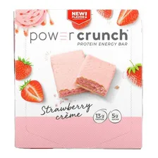 Power Crunch Bar Strawberry Creme 12 Bars/40g Foto mini 1