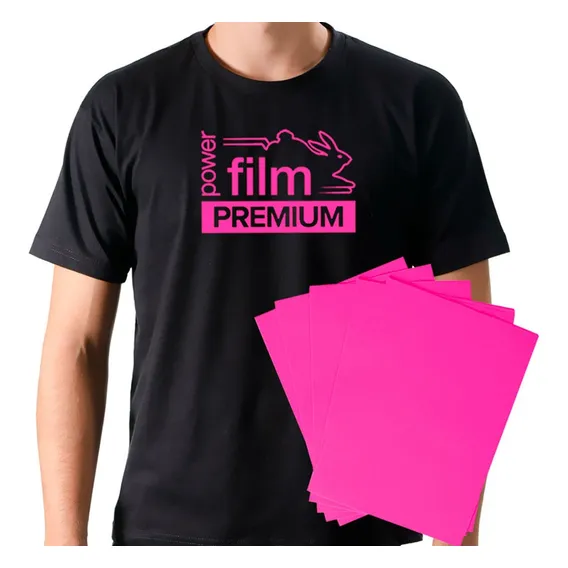 Power Film Premium - Rosa - A4 - 10 Folhas Foto 1