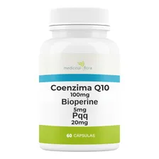 Pqq 20mg + Coenzima Q10 100mg + Bioperine 5mg - 60 Cápsulas Sabor Without Flavor Foto  mini 1
