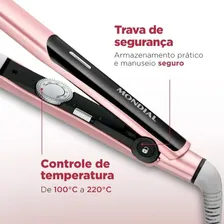 Prancha Alisadora Mondial Golden Rose/preto P-20 Foto mini 4