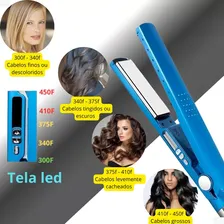 Prancha Chapinha Azul Nano Titanium Alisa Cabelo Bivolt 110/220v Tecnologia Placa Nano Titanium Liso Perfeito Em Menos Tempo Alisamento Ultra Rápido Foto mini  3