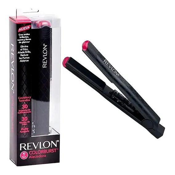 Prancha Revlon Colorburst® Tourmaline Ceramic Íon 90w 127v Cor Preto Foto 1