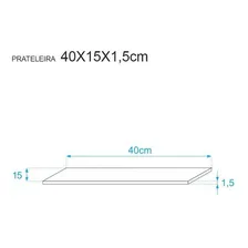 Prateleira 40 X 15cm Branca Com Suporte InvisÃvel Foto mini 4