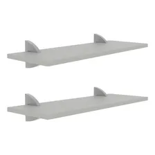 Prateleira 60x20 Kit 2 Peças Em Mdf 15mm Sala Quarto Cozinha Cor Branco Foto  mini 1
