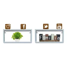 Prateleira Cozinha 30x15x10p Branco Mdf Decorativo Kit 2 Un Foto  mini 1