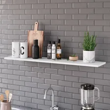Prateleira Cozinha Kit 4 Suporte Invisível 68cm Yara Branco Foto mini 2
