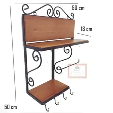Prateleira Cozinha Porta Condimentos Xícara Papel Toalha Cor Preto Foto mini 3