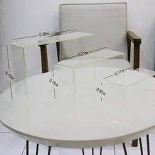 Prateleira Cubo Nicho Acrílico Vitrine 3 Peças Foto mini 2