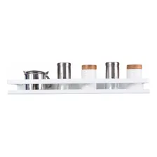 Prateleira De UtensÃlios Tempero Cozinha Branco Brilho 60cm Foto mini 1