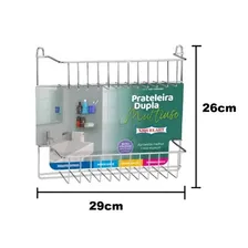 Prateleira Dupla Porta Shampoo Multiuso Cromado Niquelart Foto mini 2