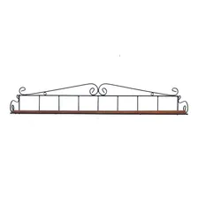 Prateleira Estante Suspensa Multiuso Ferro Madeira Rustica Cor Preto Foto mini 1