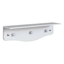 Prateleira Infantil 70cm Com Cabideiro Branco Foto mini 1
