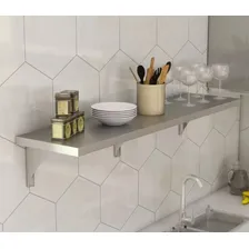 Prateleira Inox Açougue Cozinha Industrial 65 X 23 Cm Cor Cinza Foto mini 4