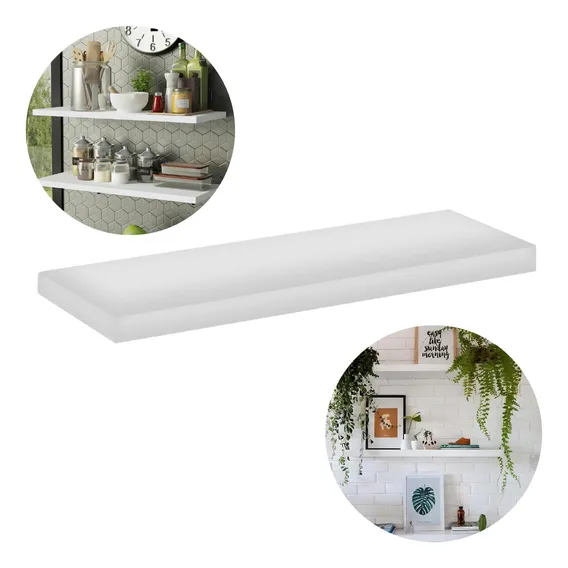 Prateleira Mdf Branca Suporte Invisível 10x30 Decoração Foto 1