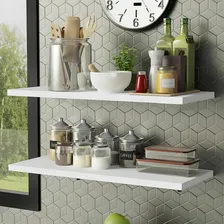 Prateleira Mdf Branca Suporte Invisível 10x30 Decoração Foto mini 3