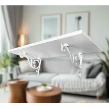 Prateleira Montefiorale Decor 80x25cm Mdf Colonial Provençal Cor Branco Foto mini 2