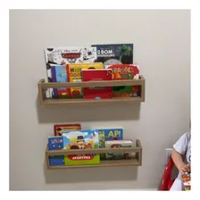 Prateleira Nicho Porta Livro Quarto Infantil Mdf Madeira 3un Foto mini 4