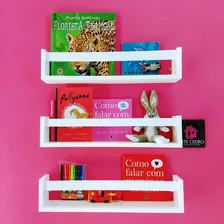 Prateleira Para Colocar Livros Nicho Mdf Branco 3peças 55 Cm Foto mini 2