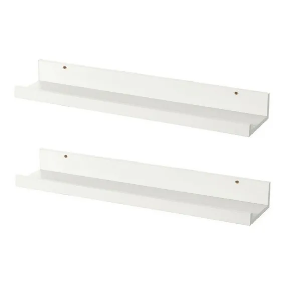 Prateleira Para Esmaltes Com Aba Jumbo Kit 2pç Cor Branco Foto 1
