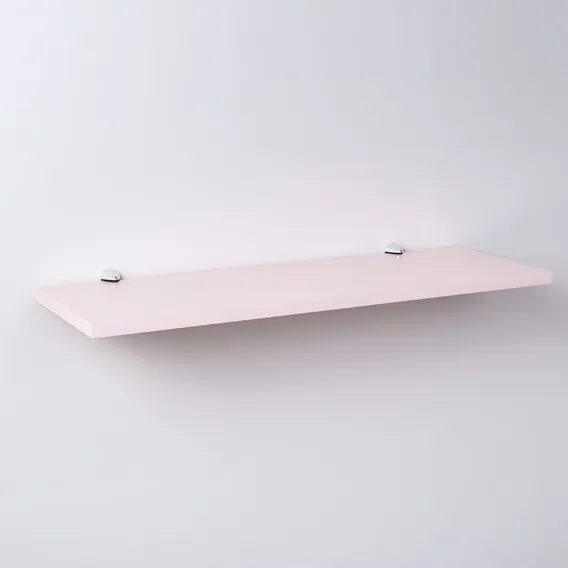 Prateleira Rosa Claro 60x20cm Com Suporte Tucano Foto 1
