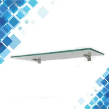 Prateleira Vidro 80cm X 20cm X 8mm Incolor Suportes FĂȘnix Foto mini 1