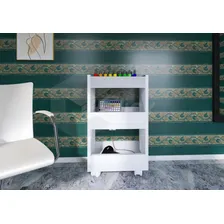 Prateleiras 3 Bandejas Branco Com Rodinhas Manicure Multiuso Foto mini 4