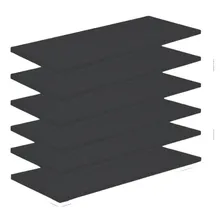 Prateleiras Mdf Pretas 50x15 - Kit 6 - Suporte InvisÃvel Foto mini 1