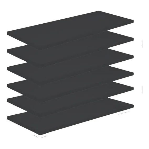 Prateleiras Mdf Pretas 50x15 - Kit 6 - Suporte InvisÃvel Foto 1