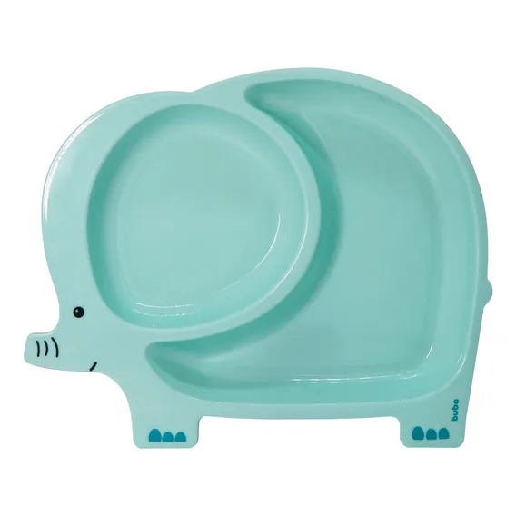 Pratinho Com Divis贸rias Elefante Azul Buba Foto 1