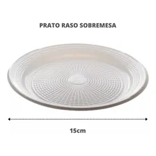Pratinho Descartável Branco 15cm P/ Bolo Sobremesa 150un Foto mini 2