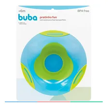 Pratinho Fun Com Ventosa Azul 5809 - Buba Liso Personagem Prato Bowl Foto mini  2