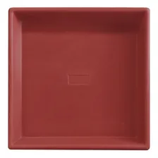 Prato Base Grande Quadrado Vaso Polietileno 50cm Vermelho Foto mini 2