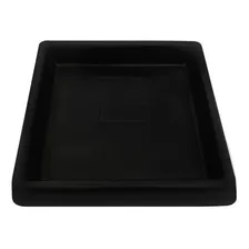 Prato Base Quadrado Vaso Planta Em Polietileno 24 Cm Preto Foto  mini 1