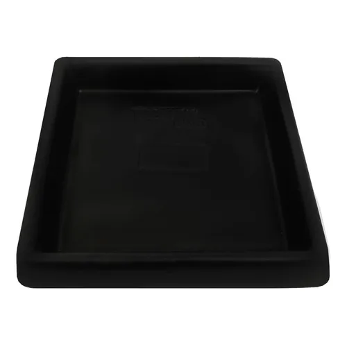 Prato Base Quadrado Vaso Planta Em Polietileno 24 Cm Preto Foto 1