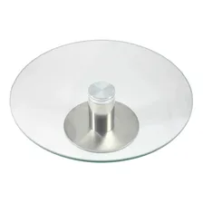 Prato Bolo Vidro Pequeno Transparente Suporte Girat贸rio 25cm Foto mini 2