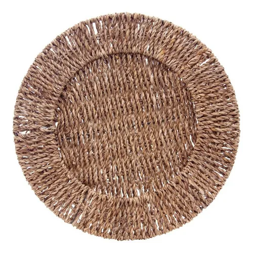 Prato De Baixo Sousplat Em Rattan Natural Prático Mimo Style Foto 1