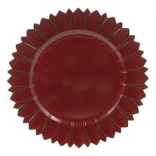 Prato De Baixo Sousplat Sunflower Vermelho 33cm Mimo Style Foto mini 1