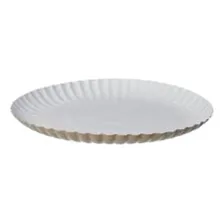 Prato De Desta Descartável Papelão Branco Ecológico N°2 15cm 100 unidade Foto mini 1