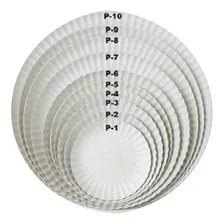 Prato De Desta Descartável Papelão Branco Ecológico N°2 15cm 100 unidade Foto mini 2