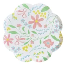 Prato De Papel Flores 19cm 8un Foto mini 1
