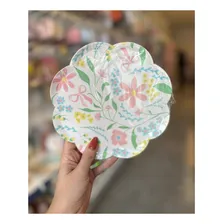 Prato De Papel Flores 19cm 8un Foto mini 2