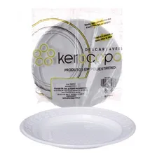 Prato Descartável 21cm Marca Kerocopo Caixa Com 250unid Cor Branco Foto mini 1