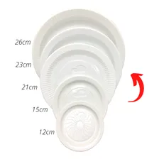 Prato Descartável Ps Copoplast Fundo Branco 23cm 25x10 Foto mini 2