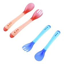 Prato E Talheres Térmicos Para Bebês Infantil Potinho Cor Cor Azul Liso Personagem Liso Foto mini 4