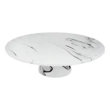 Prato Em Porcelana Com Pé Hauskraft Marble 30cm Cinza Foto  mini 1