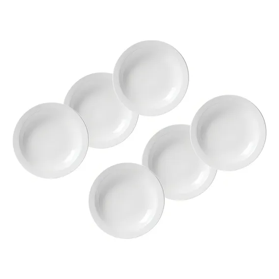 Prato Fundo 21,5cm Porcelana 6 Unidades - Germer Foto 1