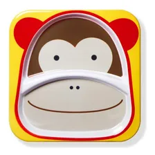 Prato Grande Com Divis贸ria Macaco Skip Hop Zoo Cor Amarelo Foto mini 1