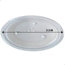 Prato Microondas Electrolux Brastemp consul panasonic cce Trevo 31,5cm Compativel Foto  mini 1