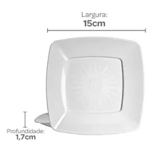 Prato Quadrado Descartável 15cm Branco 140 Und Foto mini  3
